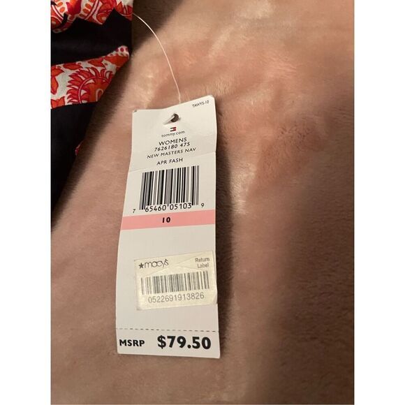 Tommy Hilfiger Women’s A Line Blue Red Paisley Maxi Skirt Floral Paisley Sz 10 N - Picture 8 of 12